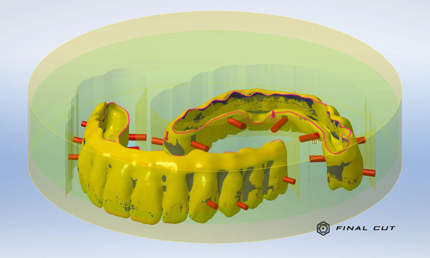 PMMA Full Arch over Bar - Milling Service - FinalCut™