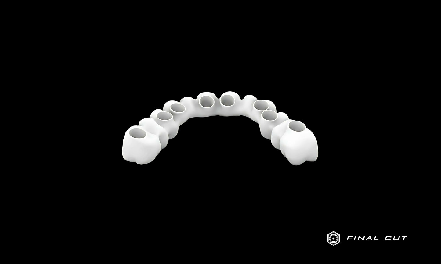 Zirconia Hybrid Full Arch - Design & Milling Service - FinalCut™