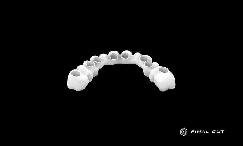 Zirconia Hybrid Full Arch - Design & Milling Service - FinalCut™