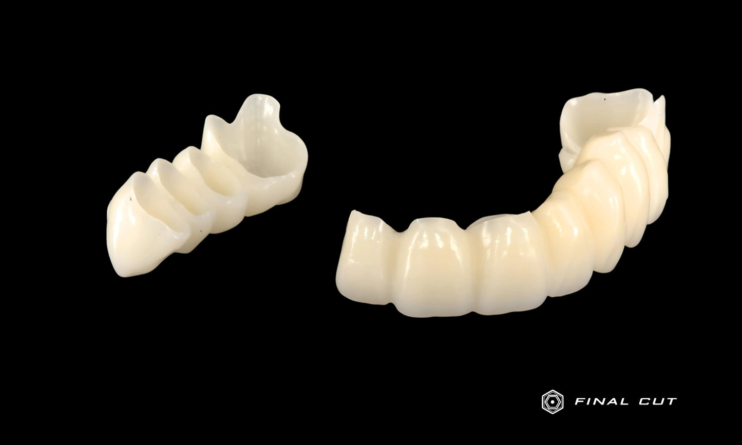PMMA Crown & Bridge - Design & Milling Service - FinalCut™