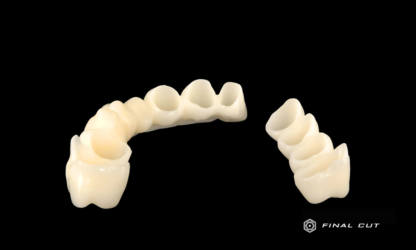 PMMA Crown & Bridge - Design & Milling Service - FinalCut™