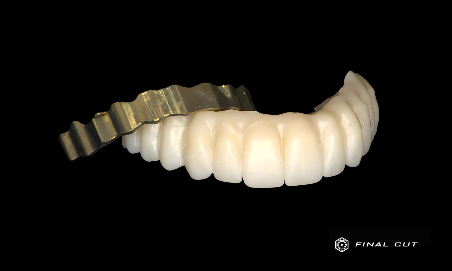 Zirconia Full Arch Over Bar - Design & Milling Service - FinalCut™