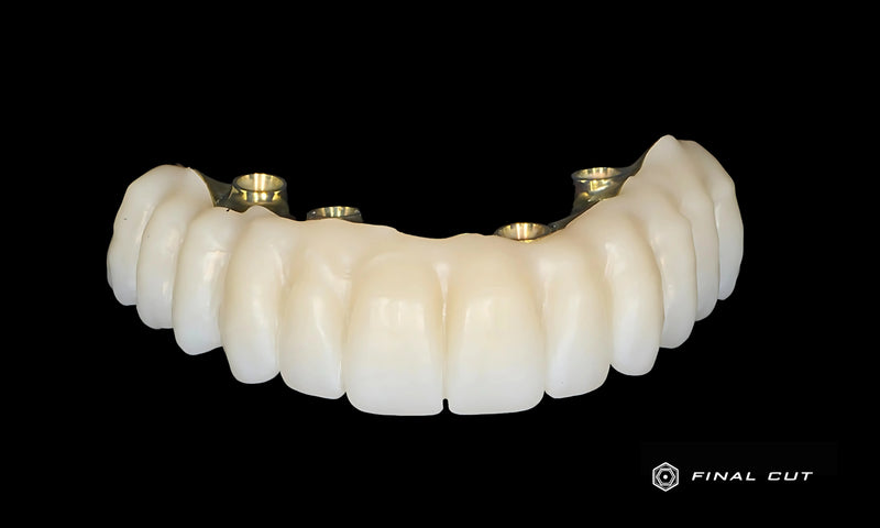 Upper Zirconia Full Arch Over Bar