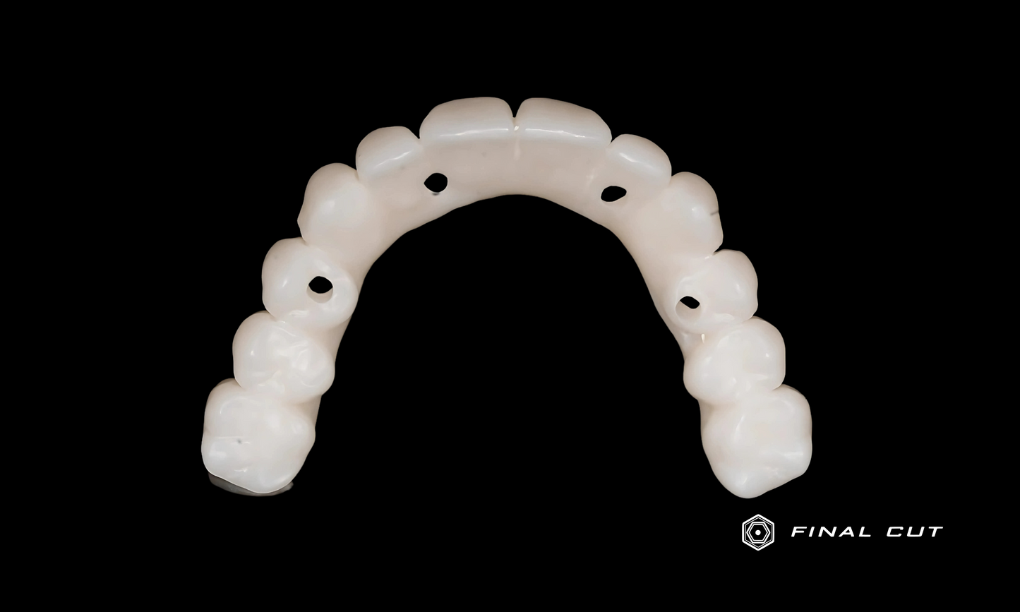 Zirconia Hybrid Full Arch - Design & Milling Service - FinalCut™